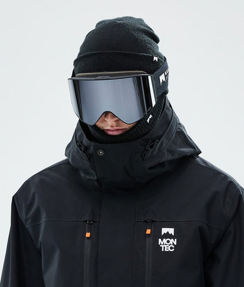 Skibrille – Schwarz / Schwarz mit schwarzer Spiegelbeschichtung
