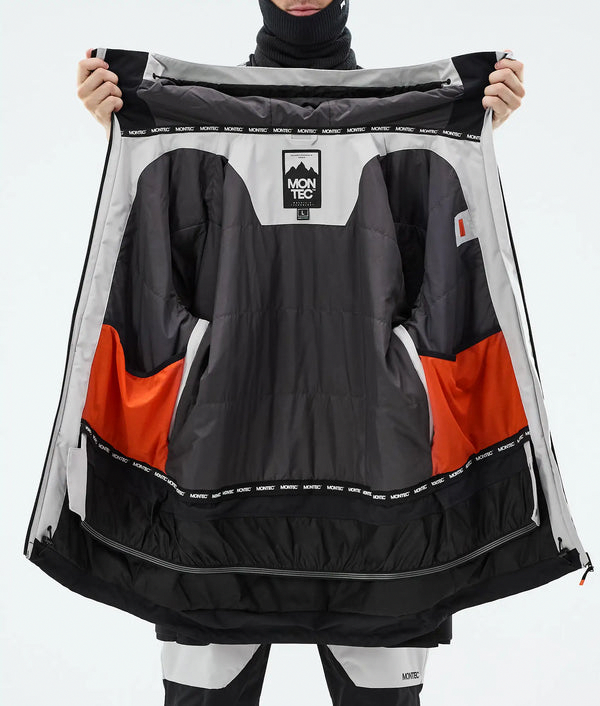 Arch Herren-Skijacke – Hellgrau / Schwarz