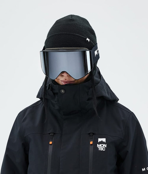 Skibrille – Schwarz / Schwarz mit schwarzer Spiegelbeschichtung