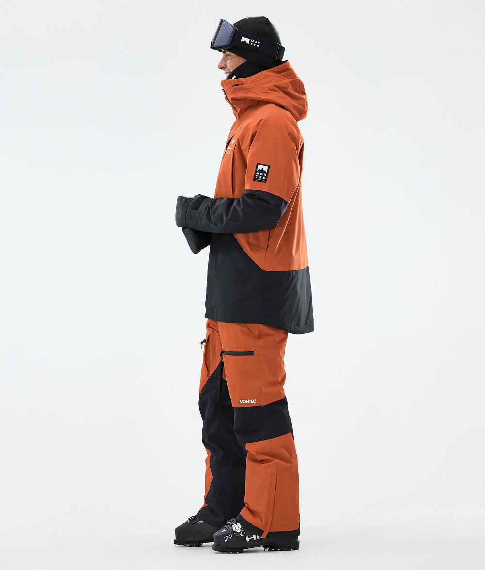 Arch Herren-Skijacke – Burnt Orange / Schwarz