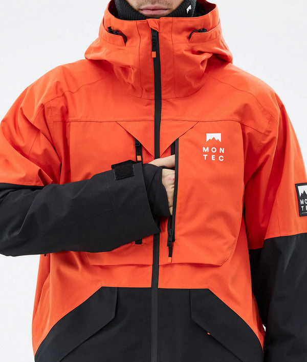 Arch Herren-Skijacke – Orange / Schwarz